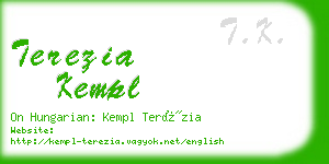 terezia kempl business card